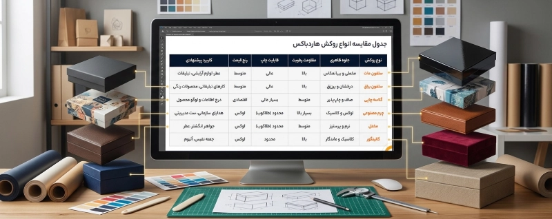 جدول روکش جعبه